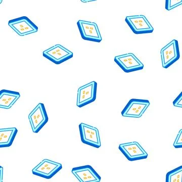 Uk british socket isometric icon seamless pattern Stock Illustration