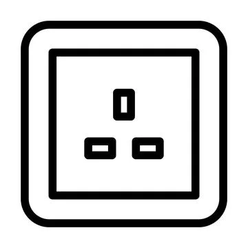 Uk british socket line icon vector illustration Stock Illustration