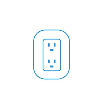 Uk, british socket for two plugs, vector 스톡 일러스트