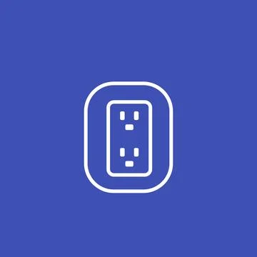 Uk, british socket vector icon Stock Illustration