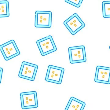 Uk british socket vector seamless pattern Stock Illustration