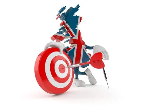 UK character with bull's eye Stock Illustration