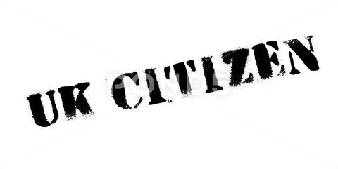 UK Citizen rubber stamp Stock Illustration