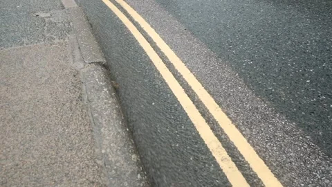 UK-Cornwall Road drain rain Stock Footage 283094609