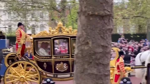 UK: Coronation Procession For King Charles III 스톡 동영상 240644701