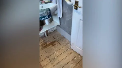 UK: Cowboy builder's work leaves woman with cerebral palsy washing in sink Stock Footage 287332116