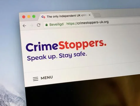 U.K. crimestoppers website Stock Photos