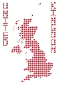 UK Dot Map Stock Illustration