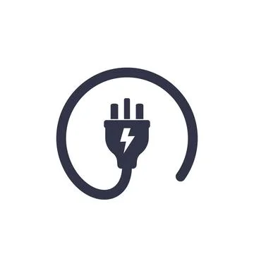 Uk electric plug icon Stock Illustration