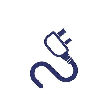 Uk electric plug, vector icon, sign Stock Illustration