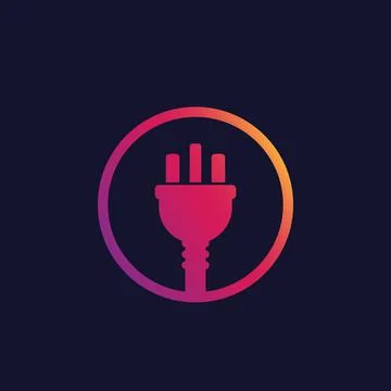 Uk electric plug, vector Stock Illustration