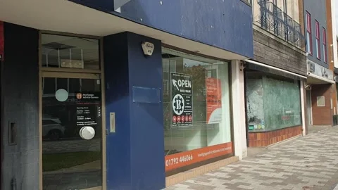 UK empty shop depression Stock Footage 234977608