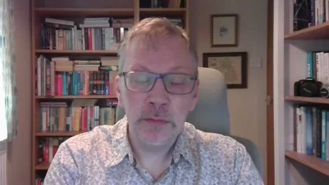 UK: Expert discusses the government's plan to ramp up renewable energy use Stock Footage 280416570