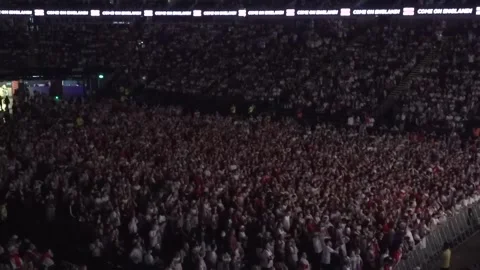 UK: Fans at The O2 react as England as Spain take 2-1 lead in Euro 2024 fina... Stock Footage 280449707