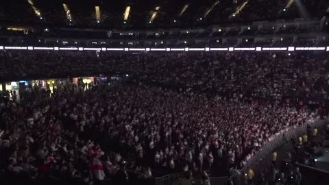 UK: Fans at The O2 react as final whistle sounds in Euro 2024 final Stock Footage 280449667