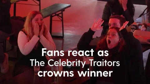 UK: Fans react as The Celebrity Traitors crowns winner Video stock 320655984
