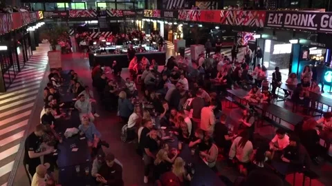 UK: Fans react to the second half of the Germany-Scotland game in London Stock Footage 277523832