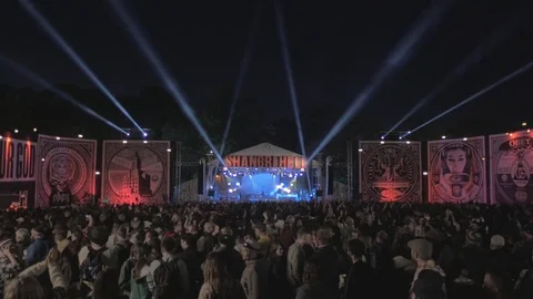 UK Festival Stage Stock Footage