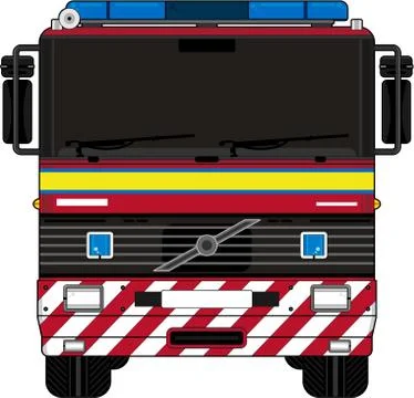 UK Fire Engine Иллюстрация