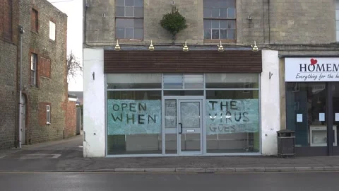A UK Fish and Chip shop closed due to Covid 19 動画素材 146552829