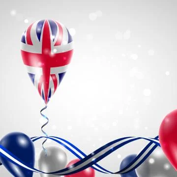 UK flag on balloon Stock Illustration