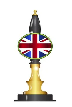 UK Flag Beer Pump Illustrazione stock