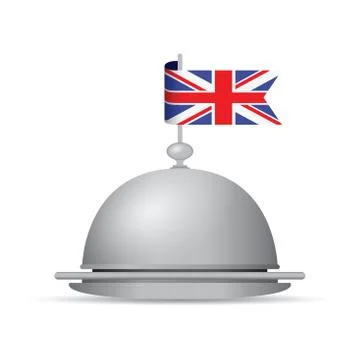 Uk flag dinner platter Illustrazione stock