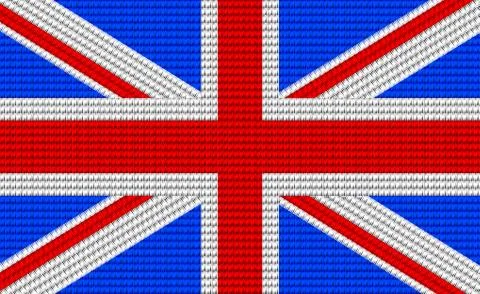 UK flag embroidery design pattern Stock Illustration