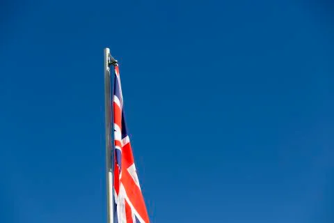 UK flag on a flagpole Stock Photos