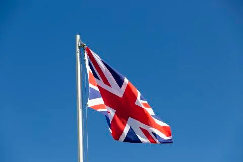 UK flag on a flagpole Stock Photos