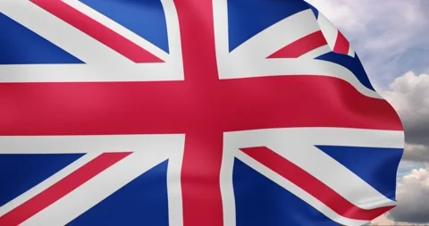 The UK flag Stock Footage 197375080