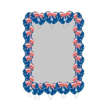 UK flag frame or border Stock Illustration