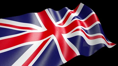 UK Flag loop Video stock 8511643
