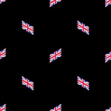UK flag pattern seamless. Great Britain flag background. United Kingdom textu Illustrazione stock