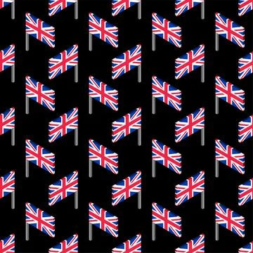 UK flag pattern seamless. Great Britain flag background. United Kingdom textu Illustrazione stock
