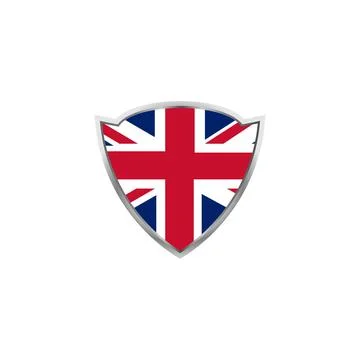 U.K. flag shield design vector Stock Illustration