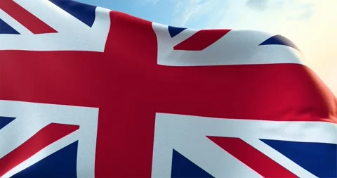 UK flag at sunset Stock Footage 299933248