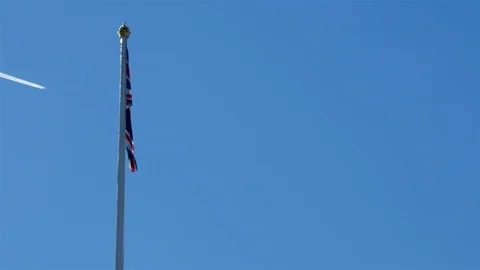 UK FLAG (UNION JACK) Stock Footage 71120076