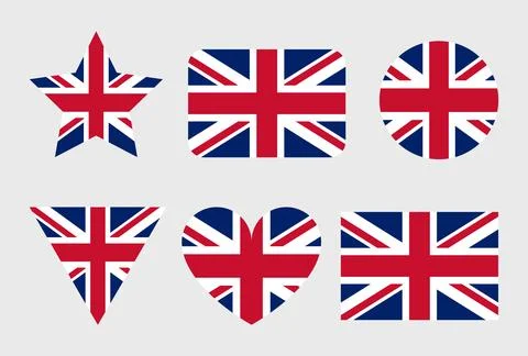 UK flag vector icon. United Kingdom and Great Britain flag illustration 스톡 일러스트