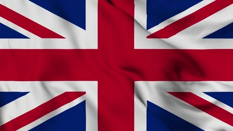 UK flag waving continuously in the wind. National flag of England Stock Footage 248790859