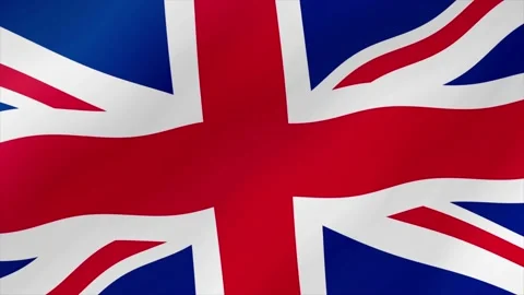 UK flag waving Stock Footage 131587183