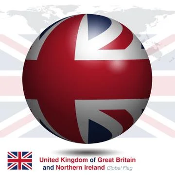 UK Global flag Stock Illustration