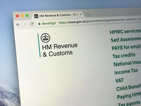 U.K. government website HMRC Stock Photos
