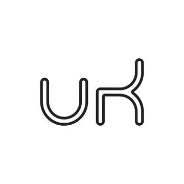 Uk initial letter vector logo icon Ilustração Stock