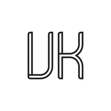 Uk initial letter vector logo icon Stock-Illustration