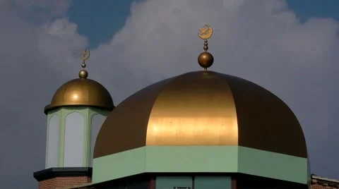 UK Islamic Mosque Dome - close &amp; long shot Stock Footage 41868442