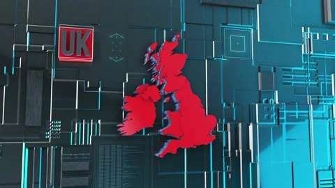 UK Map 01 Stock Footage 197810282