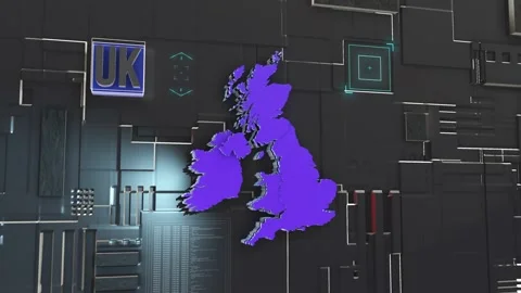 UK Map 03 Video stock 197810279