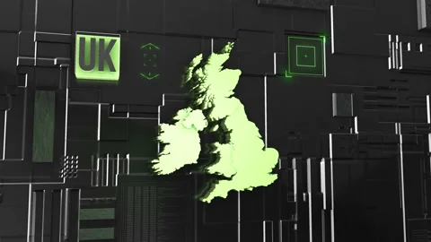 UK Map 04 스톡 동영상 197810275