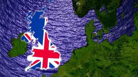 Uk map flag Stock Footage 8926844